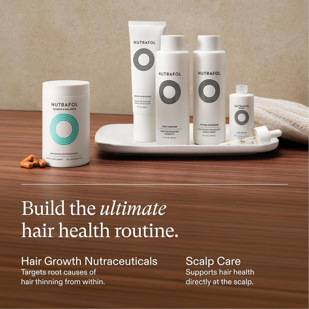 SuperMart Nutrafol Women's Balance Hair Growth Supplements, Clinically Proven for Visibly Thicker Hair and Scalp Coverage, Dermatologist Recommended