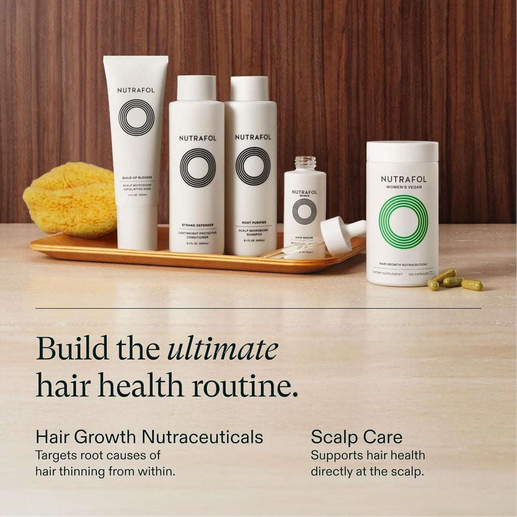 SuperMart Nutrafol Women's Vegan Hair Growth Supplements, Clinically Tested for Visibly Thicker, Stronger Hair, 100% Vegan Ingredients, Dermatologist Recommended