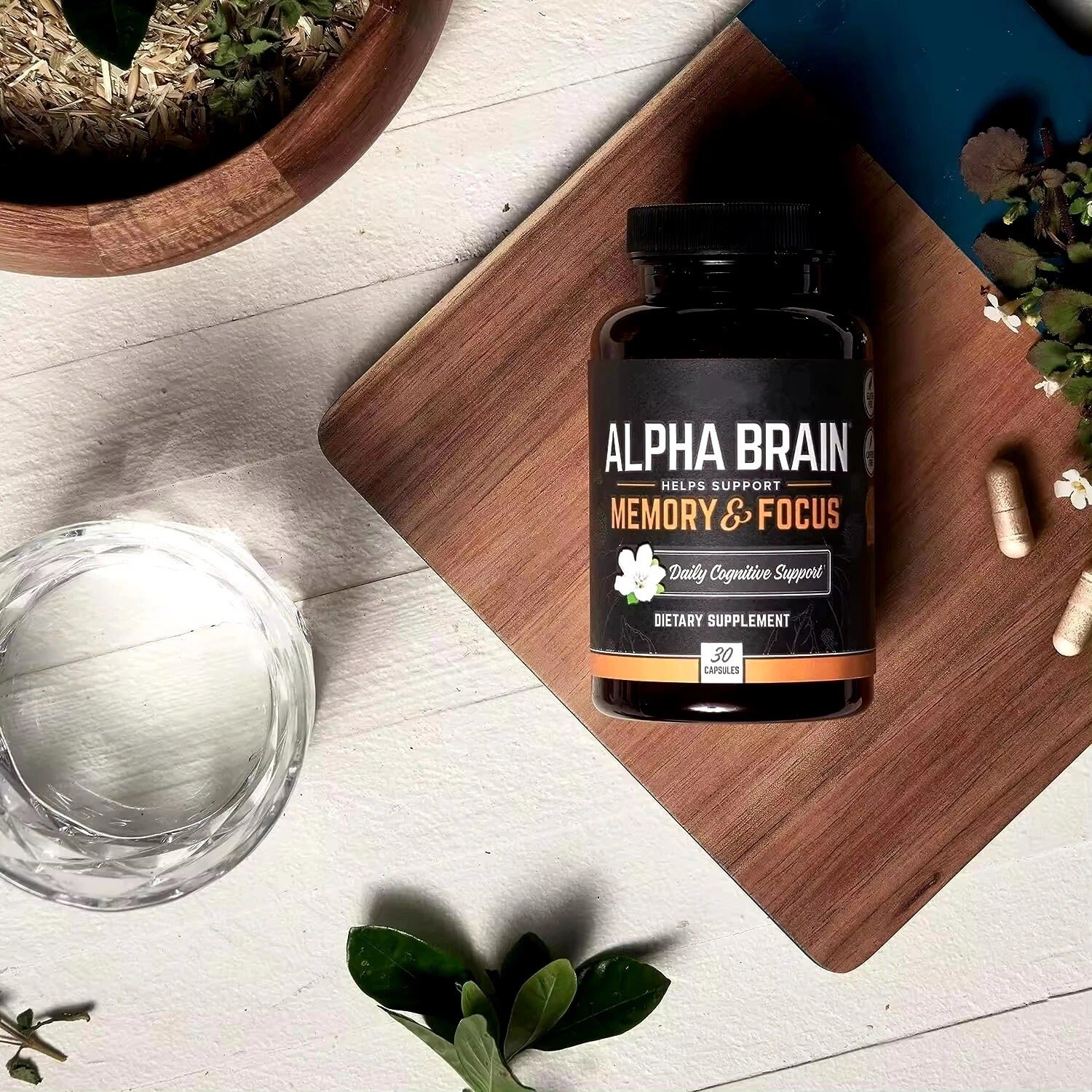 SuperMart Alpha Brain Memory & Focus Daily Cognitive Support 60 CAPSULES