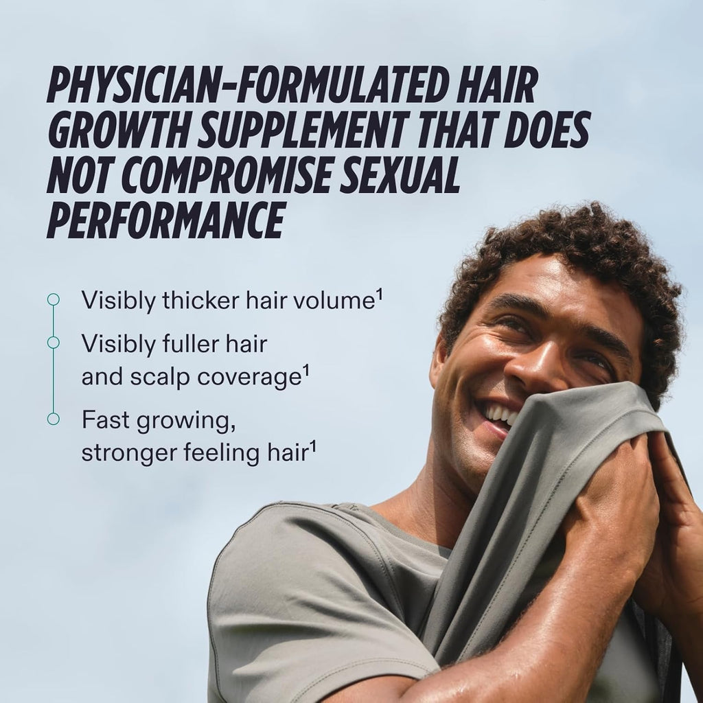 SuperMart Nutrafol Men's Hair Growth Supplements, Clinically Tested for Visibly Thicker Hair and Scalp Coverage, Dermatologist Recommended, Glass