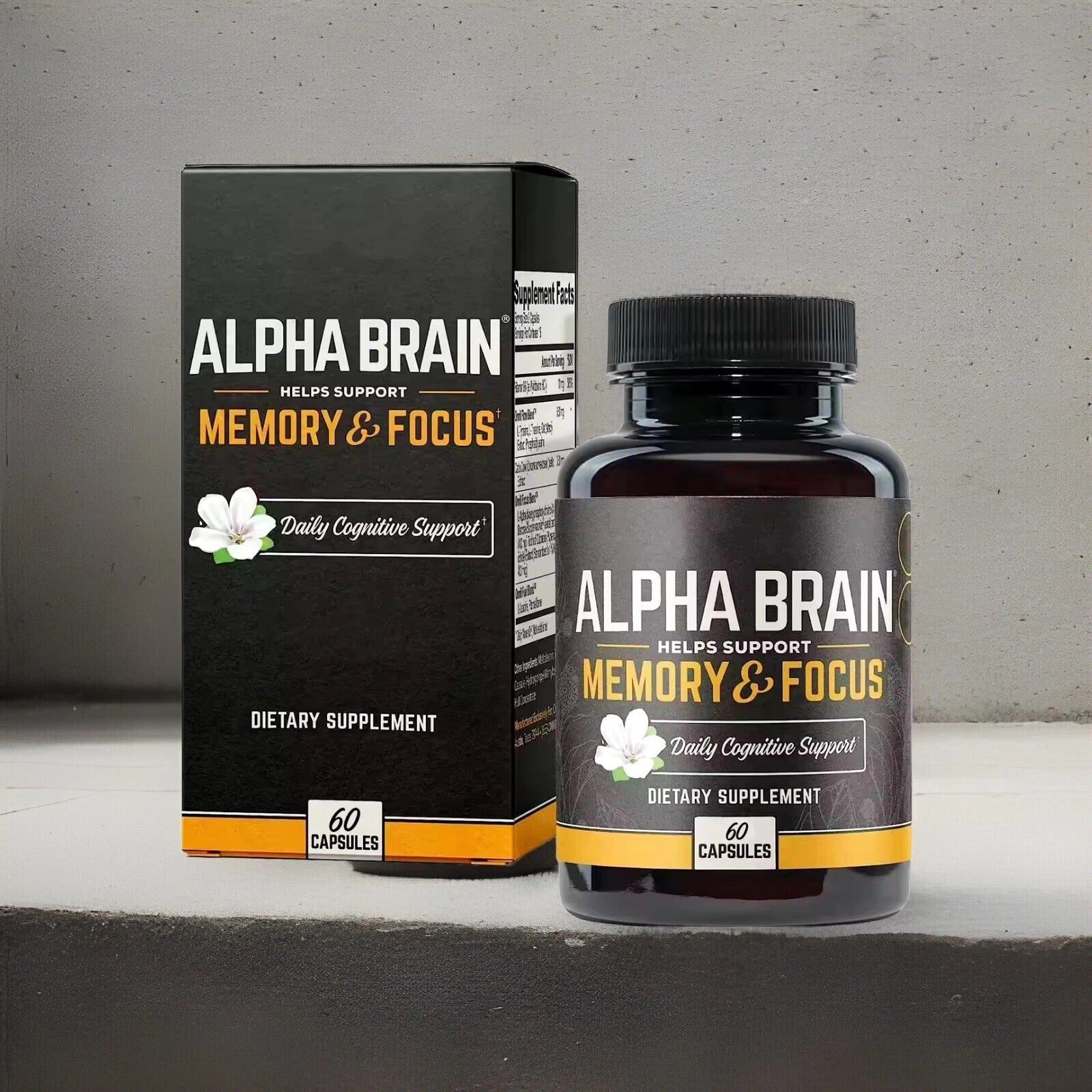 SuperMart Alpha Brain Memory & Focus Daily Cognitive Support 60 CAPSULES