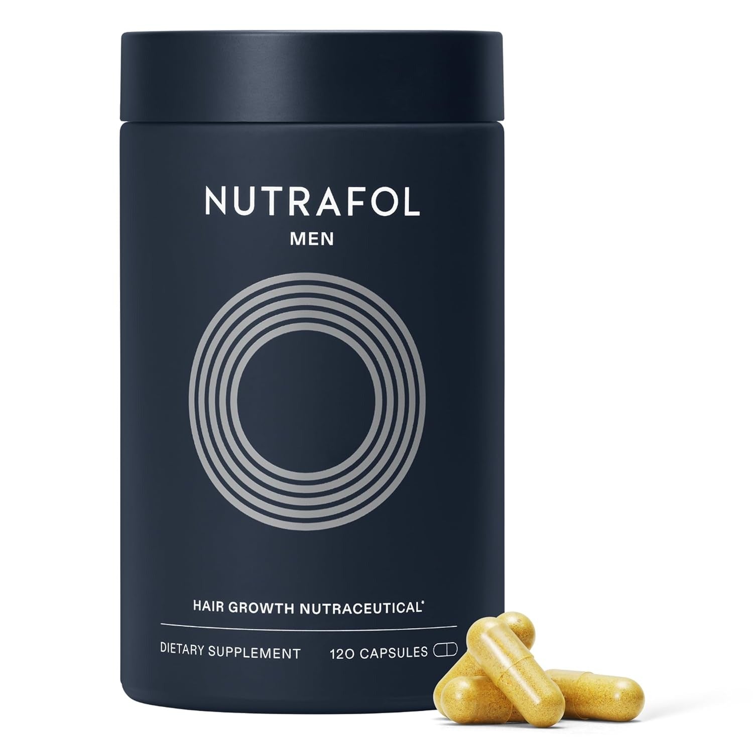 SuperMart Nutrafol Men's Hair Growth Supplements, Clinically Tested for Visibly Thicker Hair and Scalp Coverage, Dermatologist Recommended, Plastic