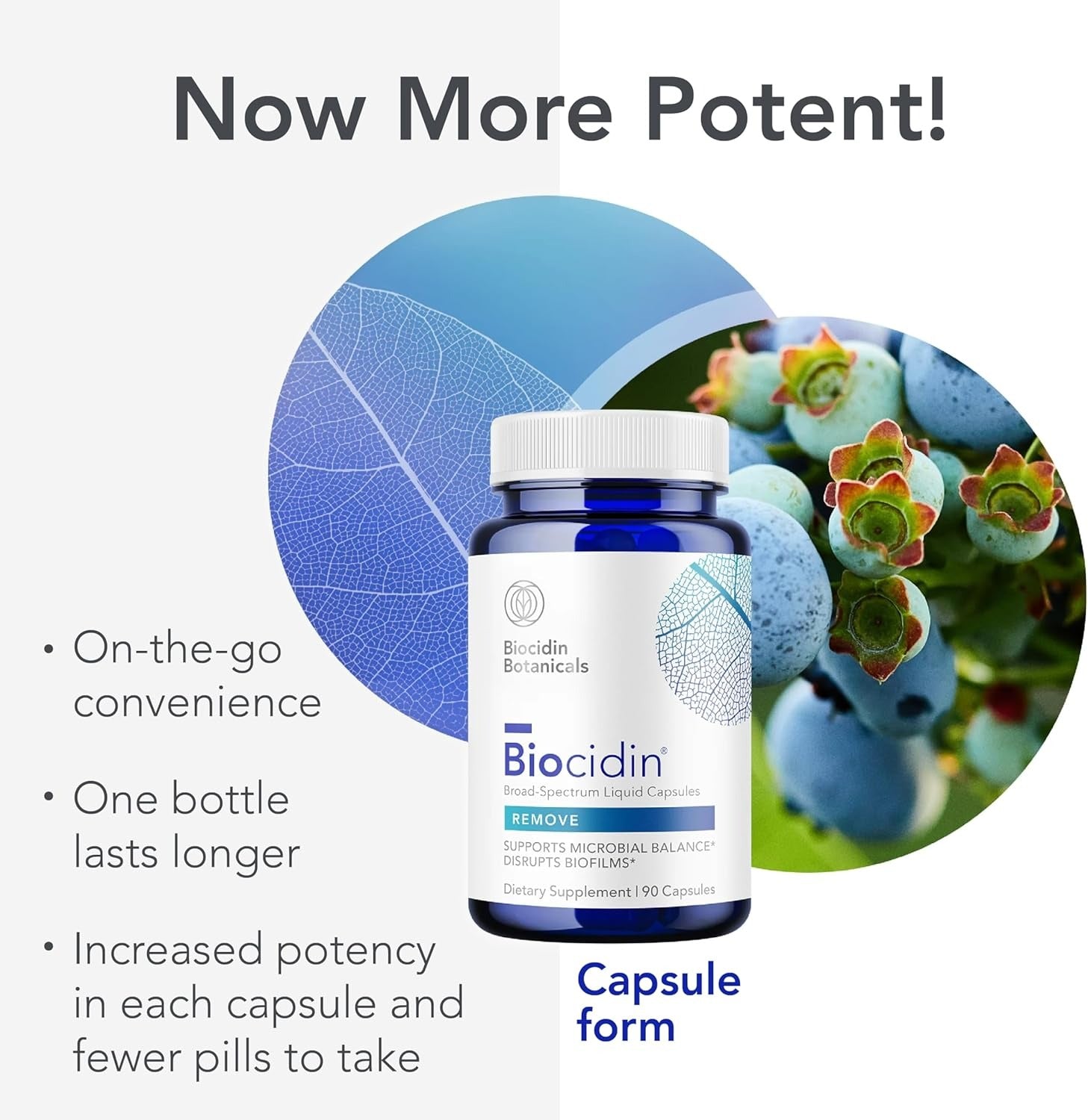 SuperMart Biocidin Capsules - Biofilm Disruptor - Supports Gut Detox Cleanse, Healthy Microbial Balance, Immune Function & Gut Health 90 Capsule
