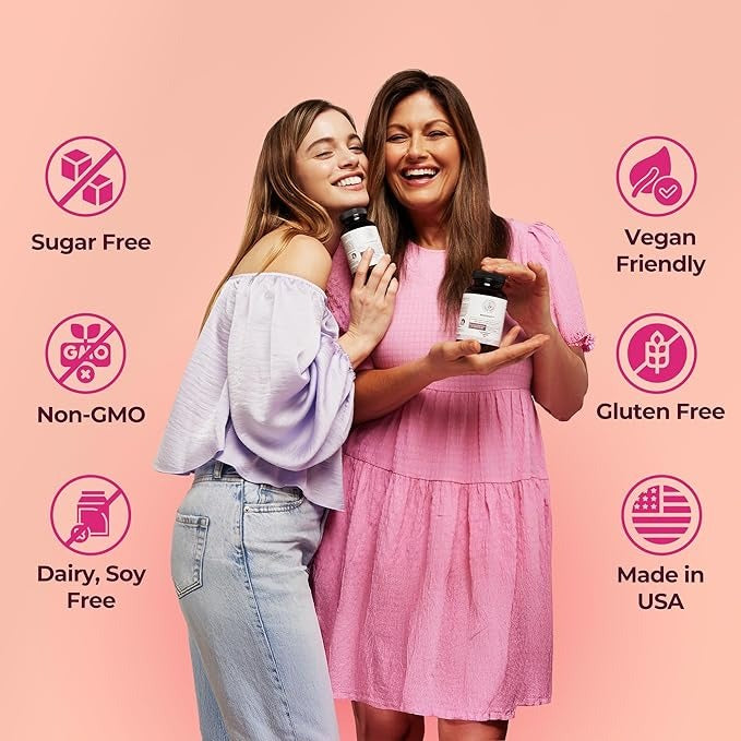 SuperMart Happy Mammoth Meno Daily Menopause Vitamins & Supplements for Women (*Not Hormone Harmony), Boost Metabolism, Healthy Skin, Hair and Nails, Hot Flash, Mood Support, 72 Caps