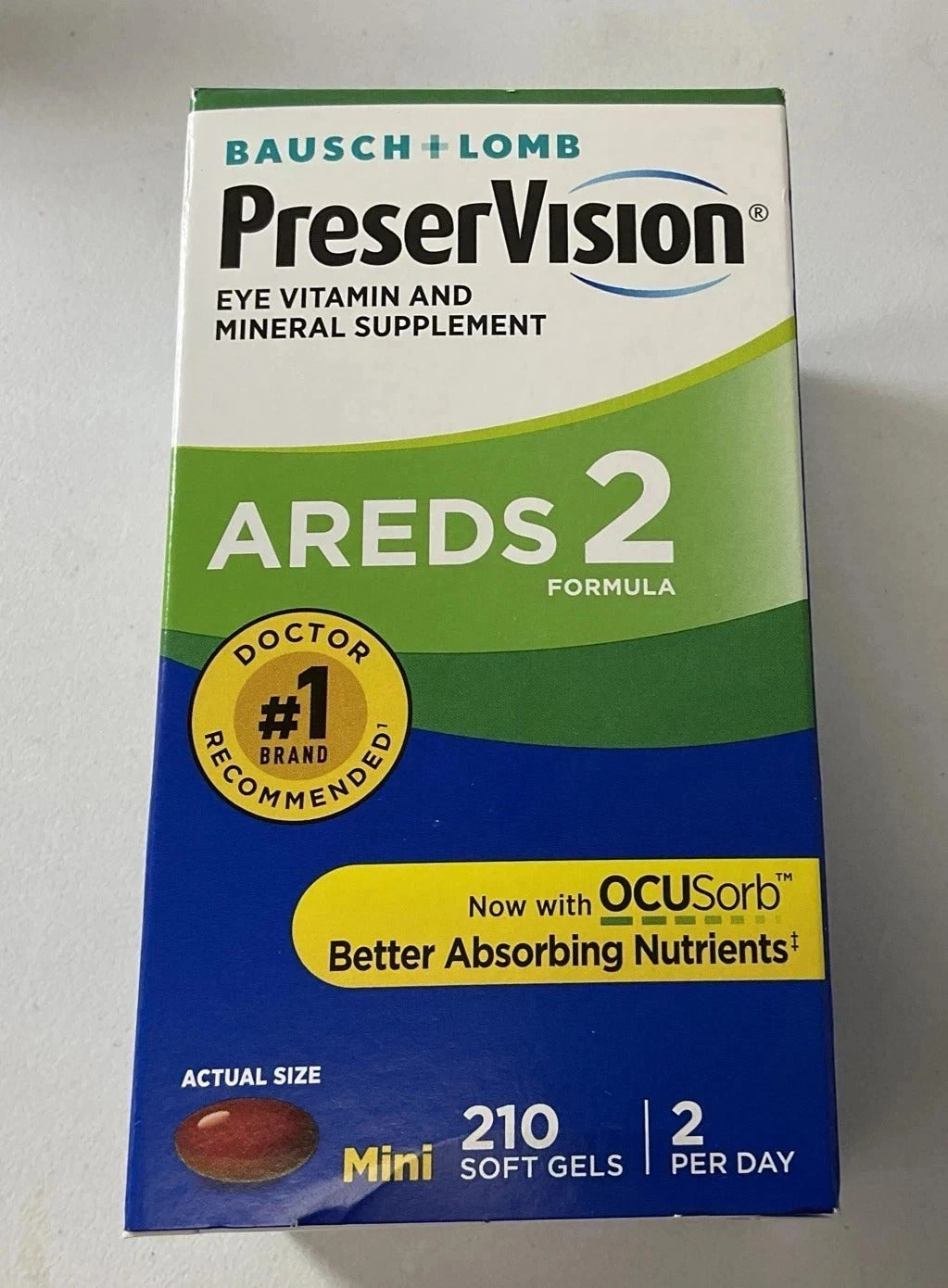 SuperMart PreserVision AREDS 2 Eye Vitamins, #1 Eye Doctor Recommended Brand, Lutein and Zeaxanthin Supplement with Vitamin C, Vitamin E, Zinc, and Copper, 120 Softgels (Minigels)