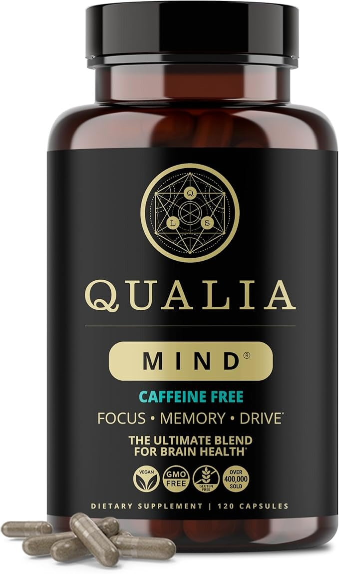 SuperMart QUALIA MIND (Caffeine Free) | The Ultimate Blend For Brain Health | Doctor-Formulated Nootropic To Fuel Focus & Concentration | Supports Long Term Brain Health| Maintain Drive & Productivity