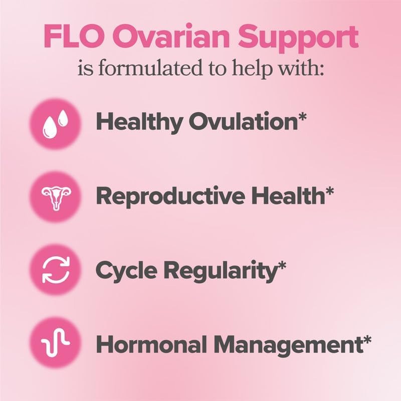 SuperMart FLO Ovarian Support Vitamin 90 Vegan Capsules Dietary Supplement Hormone Balance