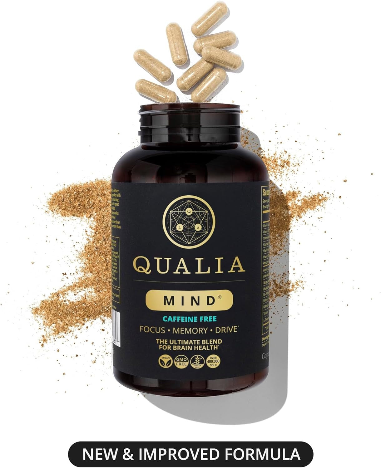 SuperMart QUALIA MIND (Caffeine Free) | The Ultimate Blend For Brain Health | Doctor-Formulated Nootropic To Fuel Focus & Concentration | Supports Long Term Brain Health| Maintain Drive & Productivity