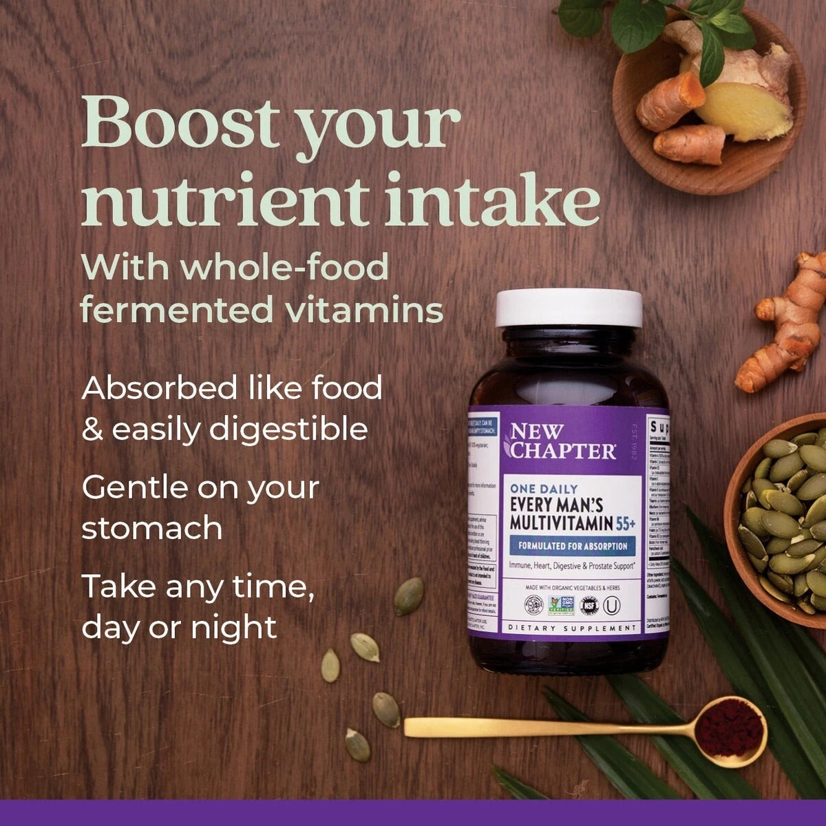 SuperMart New Chapter Every Man's One Daily 55+ Multivitamin Tablets - 48 Count