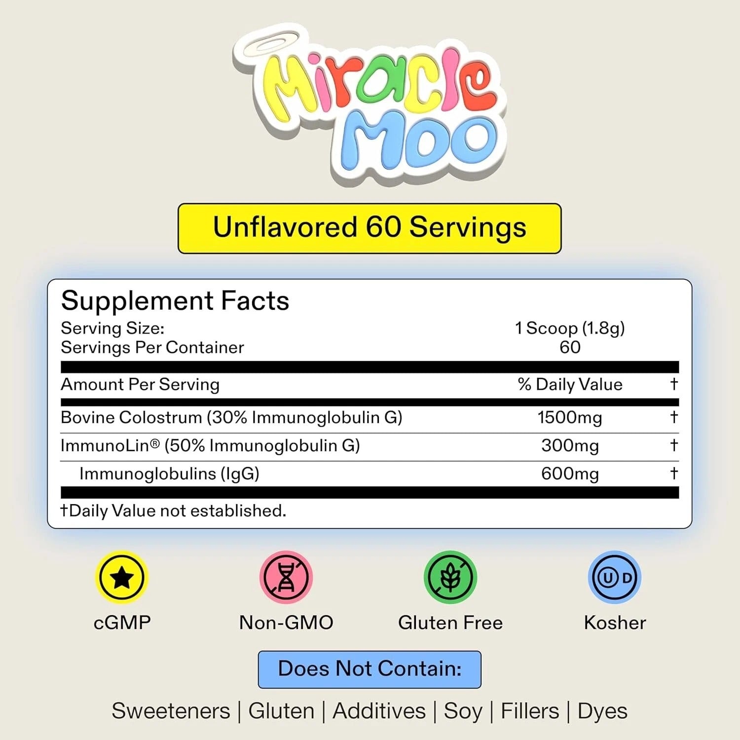 SuperMart Colostrum Supplement for Gut Health Hair Growth Beauty and Immune Support