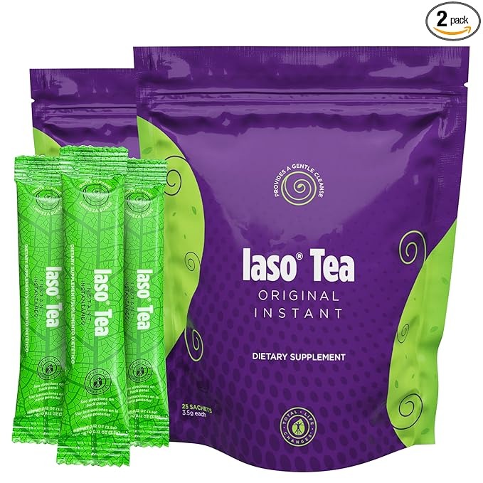SuperMart Iaso Instant Tea (Original) - Convenient Cleansing Tea for a Balanced Lifestyle, Gentle & Refreshing, 25 Sachets, Pack of 2