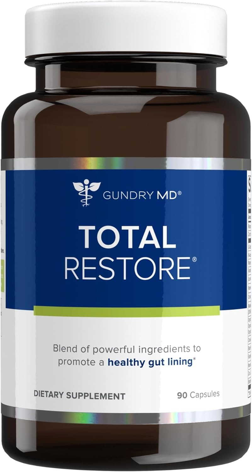SuperMart Gundry MD Total Restore Gut Lining Support, Digestive Supplement for Gastrointestinal Wellness, Gut Health Supplement, Gut Health for Women and Men, 90 Capsules