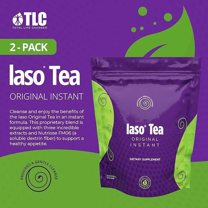 SuperMart Iaso Instant Tea (Original) - Convenient Cleansing Tea for a Balanced Lifestyle, Gentle & Refreshing, 25 Sachets, Pack of 2