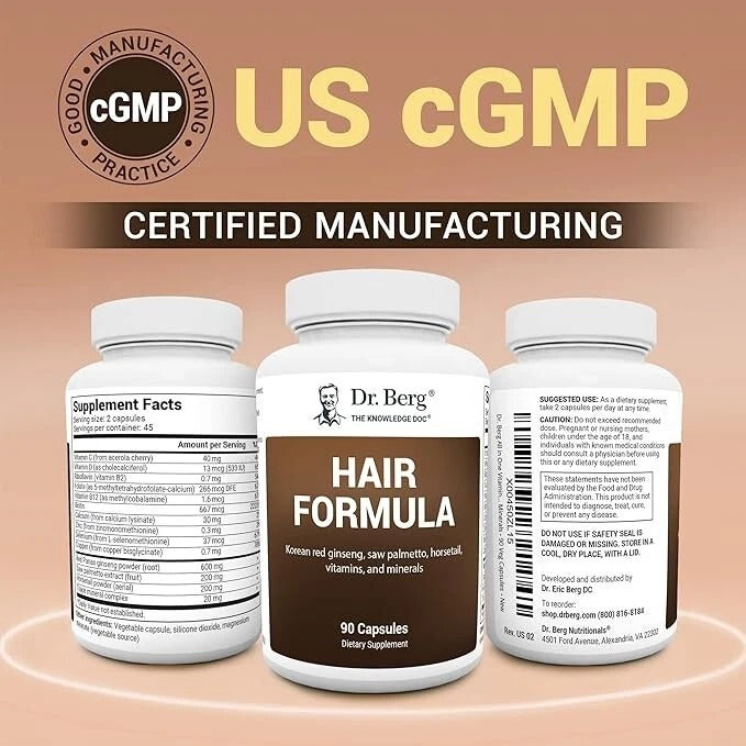 SuperMart Share Dr. Berg All-In-One Vitamins for Hair, Skin, & Nails - Advanced Formula