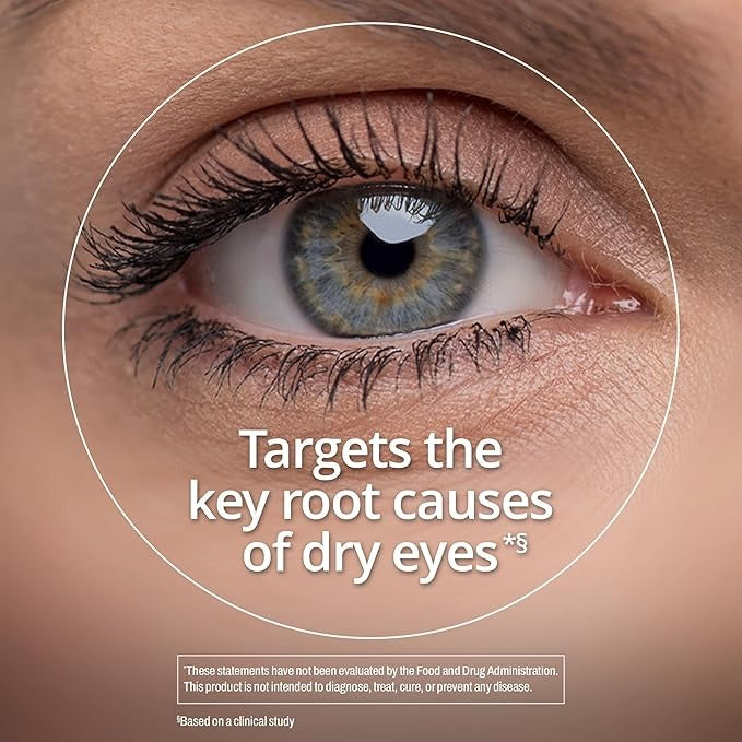 SuperMart BLINK NutriTears Clinically Proven Supplement for Dry Eyes, Eye Care with Lutein & Zeaxanthin and Vitamin D to Hydrate Eyes from Within for Long-Lasting Relief, 50 Softgels