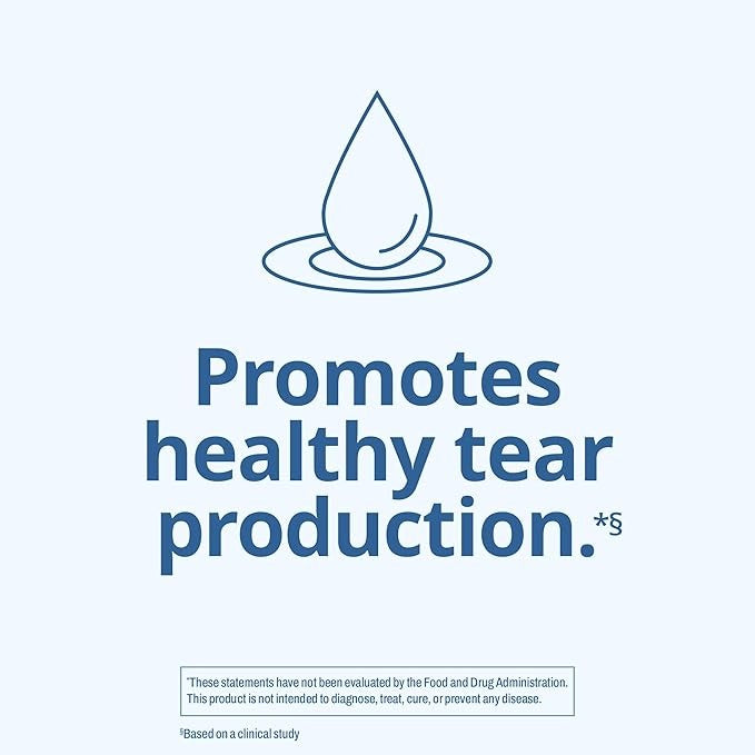 SuperMart BLINK NutriTears Clinically Proven Supplement for Dry Eyes, Eye Care with Lutein & Zeaxanthin and Vitamin D to Hydrate Eyes from Within for Long-Lasting Relief, 50 Softgels