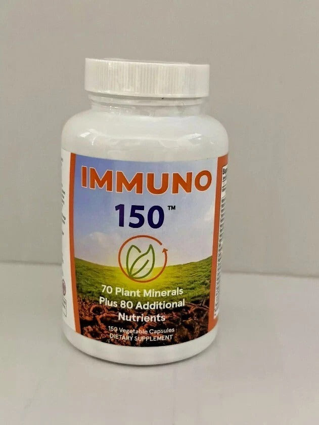 SuperMart Immuno 150, Immune Support Supplement, Packed with 70 Plant Minerals, 13 Essential Vitamins and 68 Additional Nutrients-150 Vegetable Capsules- Immune Boost for All Age Groups