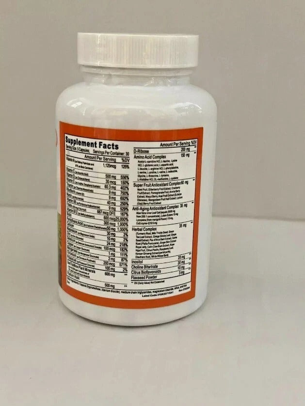 SuperMart Immuno 150, Immune Support Supplement, Packed with 70 Plant Minerals, 13 Essential Vitamins and 68 Additional Nutrients-150 Vegetable Capsules- Immune Boost for All Age Groups
