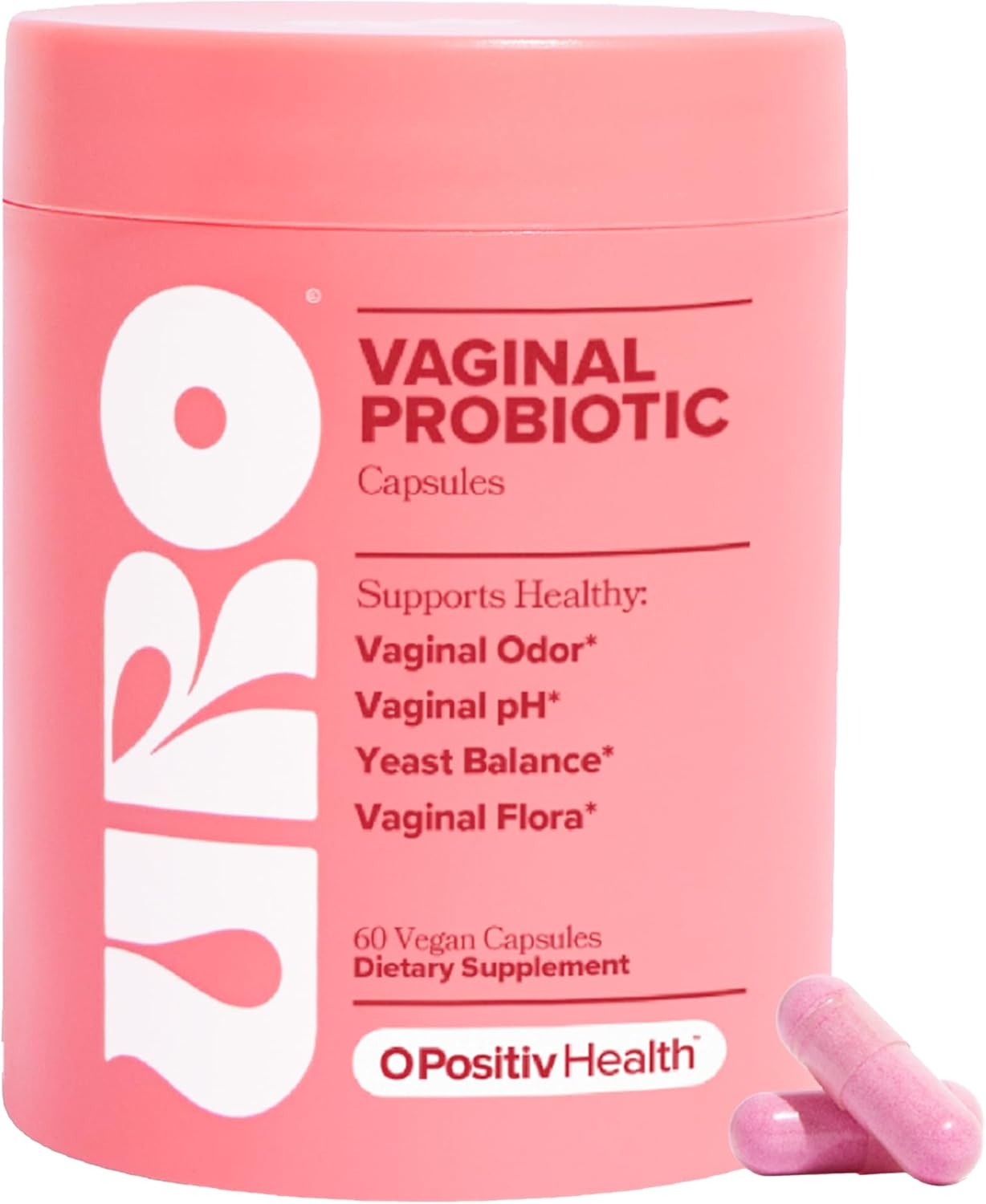 SuperMart URO Vaginal Probiotics for Women pH Balance with Prebiotics & Lactobacillus – Vaginal Health Supplement – Promote Healthy Vaginal Odor & Flora, 60 Count (Pack of 1)