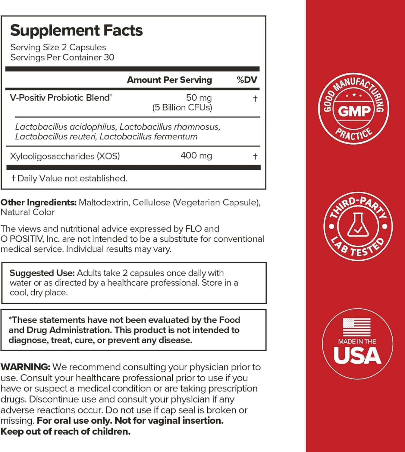 SuperMart URO Vaginal Probiotics for Women pH Balance with Prebiotics & Lactobacillus – Vaginal Health Supplement – Promote Healthy Vaginal Odor & Flora, 60 Count (Pack of 1)