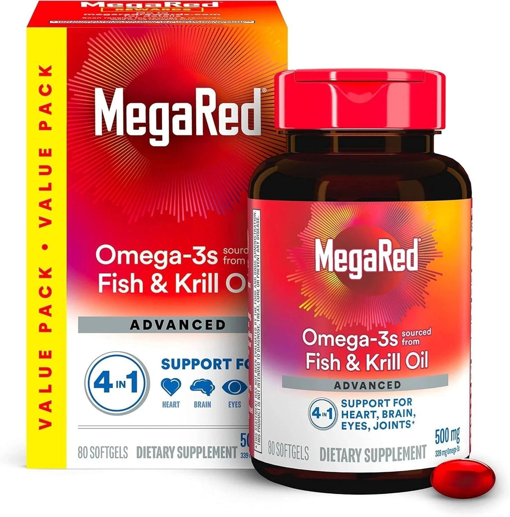 SuperMart MegaRed Omega-3 Fish Oil 6X Absorption 500mg 80 Softgel