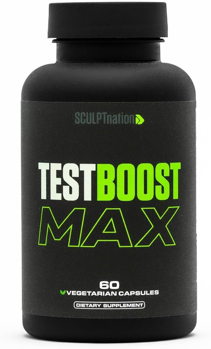 SuperMart Sculpt Nation by V Shred Test Boost Max - Testosterone Supplement for Men - Tribulus Terrestris for Men - Natural Energy, Stamina, and Strength Booster - 60 Gluten Free Capsules