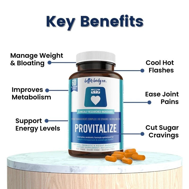 SuperMart Better Body Co. Provitalize Best Natural Weight Management Probiotic - 60 Capsules
