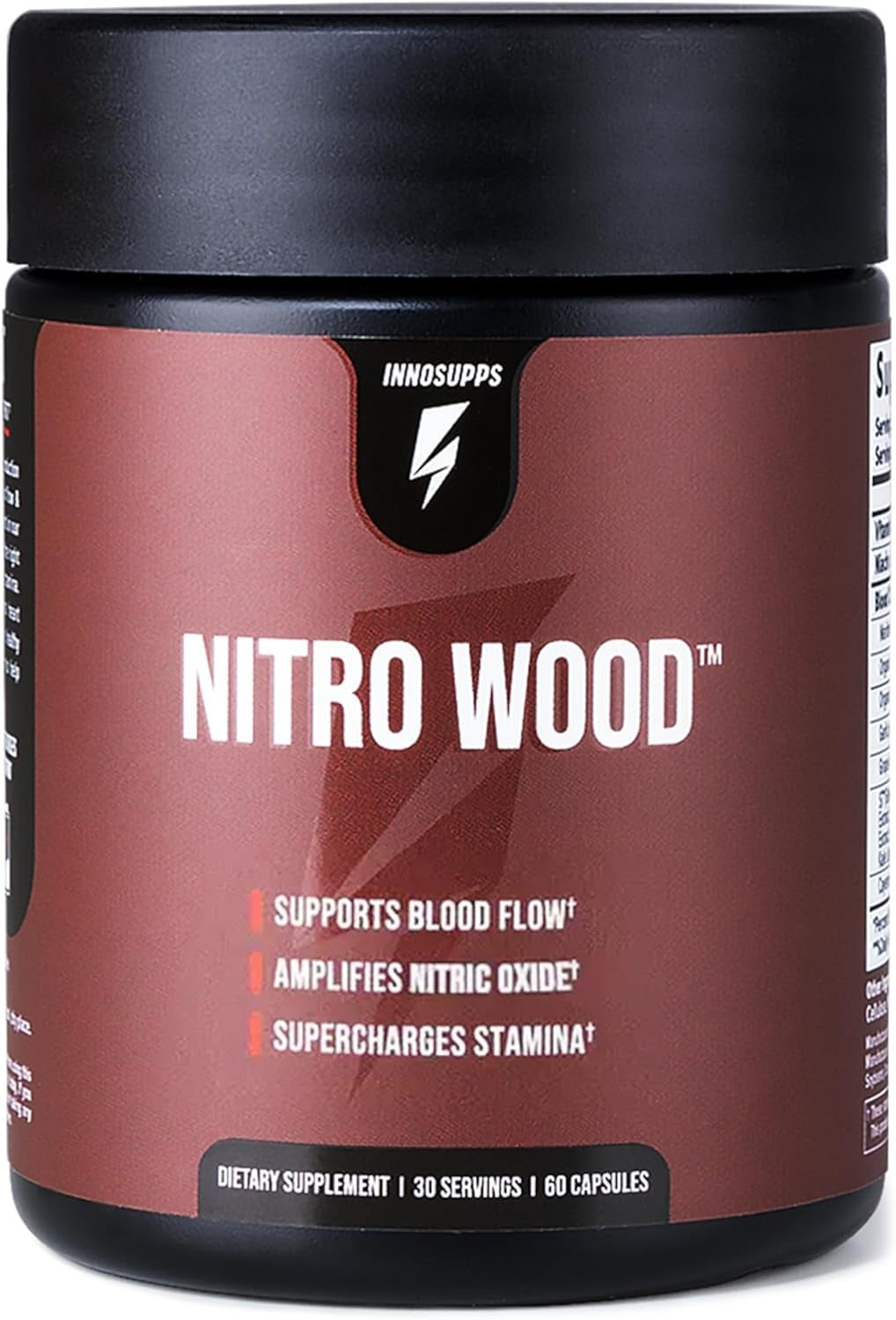 SuperMart InnoSupps Nitro Wood - Supports Healthy Blood Flow | Nitric Oxide Supplement | Natural Immune Support | (60 Vegetarian Capsules)